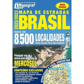 Mapa Mapograf Estradas Brasil - 2022/2023 em Oferta na Shopee