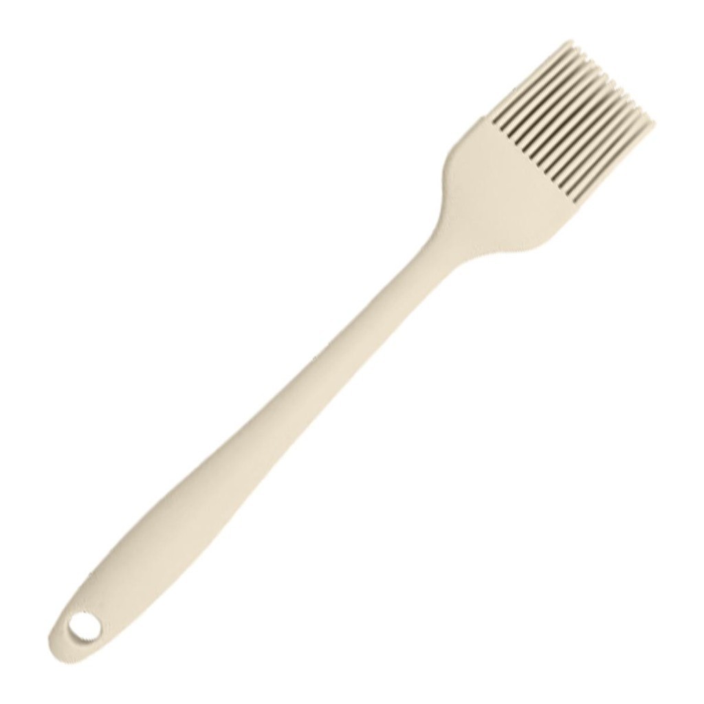 Pincel culinário de Silicone e fios de aço no interior 20,5cm Bege Para untar em Oferta na Shopee