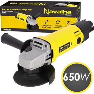 Esmerilhadeira Angular 4 1/2" 650w 11000rpm Titanium em Oferta na Shopee