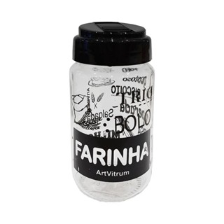 Pote para Farinha Artvitrum 330ml Preto - 04F/1 em Oferta na Shopee