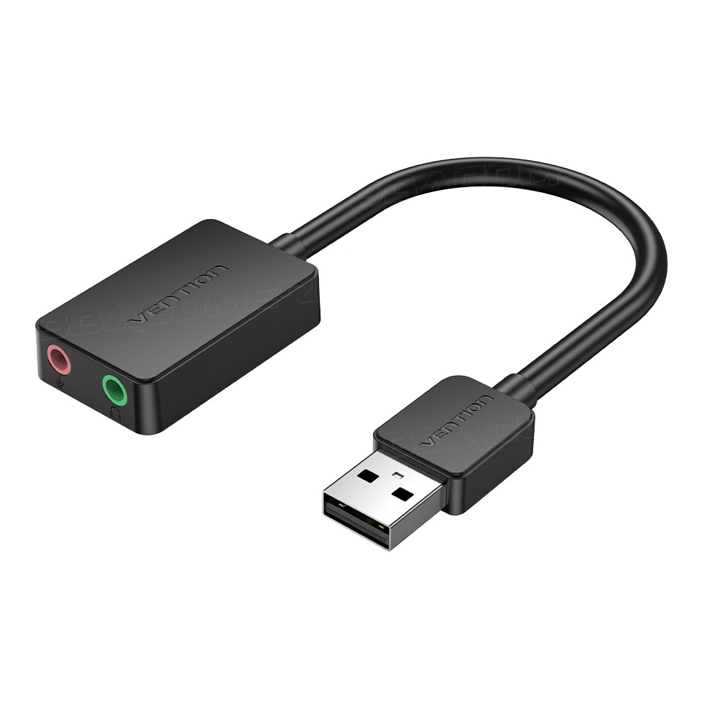 Placa de Áudio P2 Externa P/ Headset Fone Microfone Vention