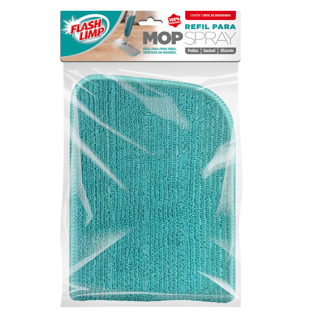 Refil Mop Spray Flash Limp Microfibra Lavável Original 01 Unidade em Oferta na Shopee