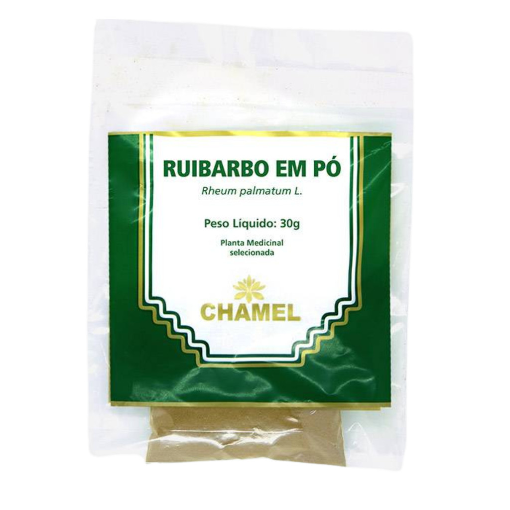 Ruibarbo Raiz em Pó Chamel 30g Produto Natural em Oferta na Shopee