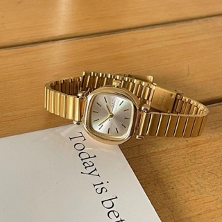 Clássico Ouro Quadrado Relógios De Quartzo Minimalista Pequeno Relógio Para Mulheres Pulseira Aço Inoxidável Ajustável F em Oferta na Shopee