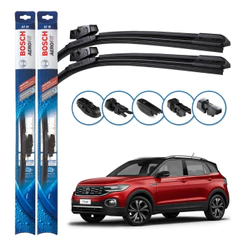 Par de Palhetas Limpador Parabrisa Multiclip Original Bosch Volkswagen T-cross 2019 A 2024