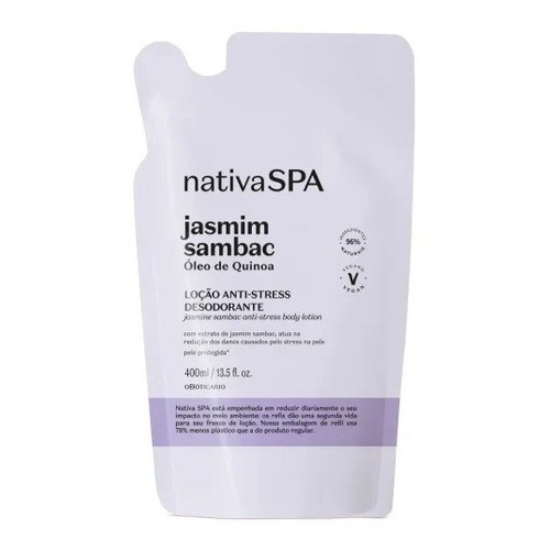 Refil Hidratante Nativa Spa Anti Stress Jasmim Sambac 400ml