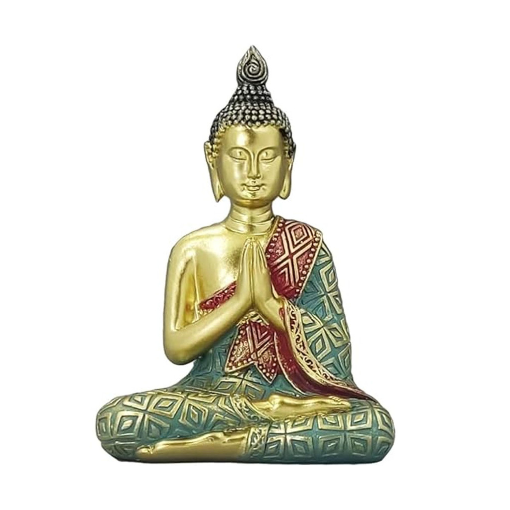 Imagem Enfeite Estátua Buda Decorativo Resina Sabedoria Oração Zen