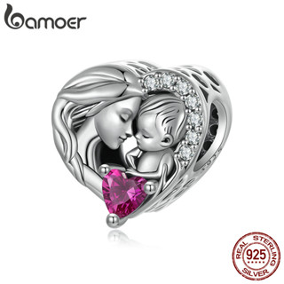 Bamoer 925 Sterling Sliver Charm Mãe-Filho Relacionamento Pingente Acessórios Série Para Pulseira em Oferta na Shopee