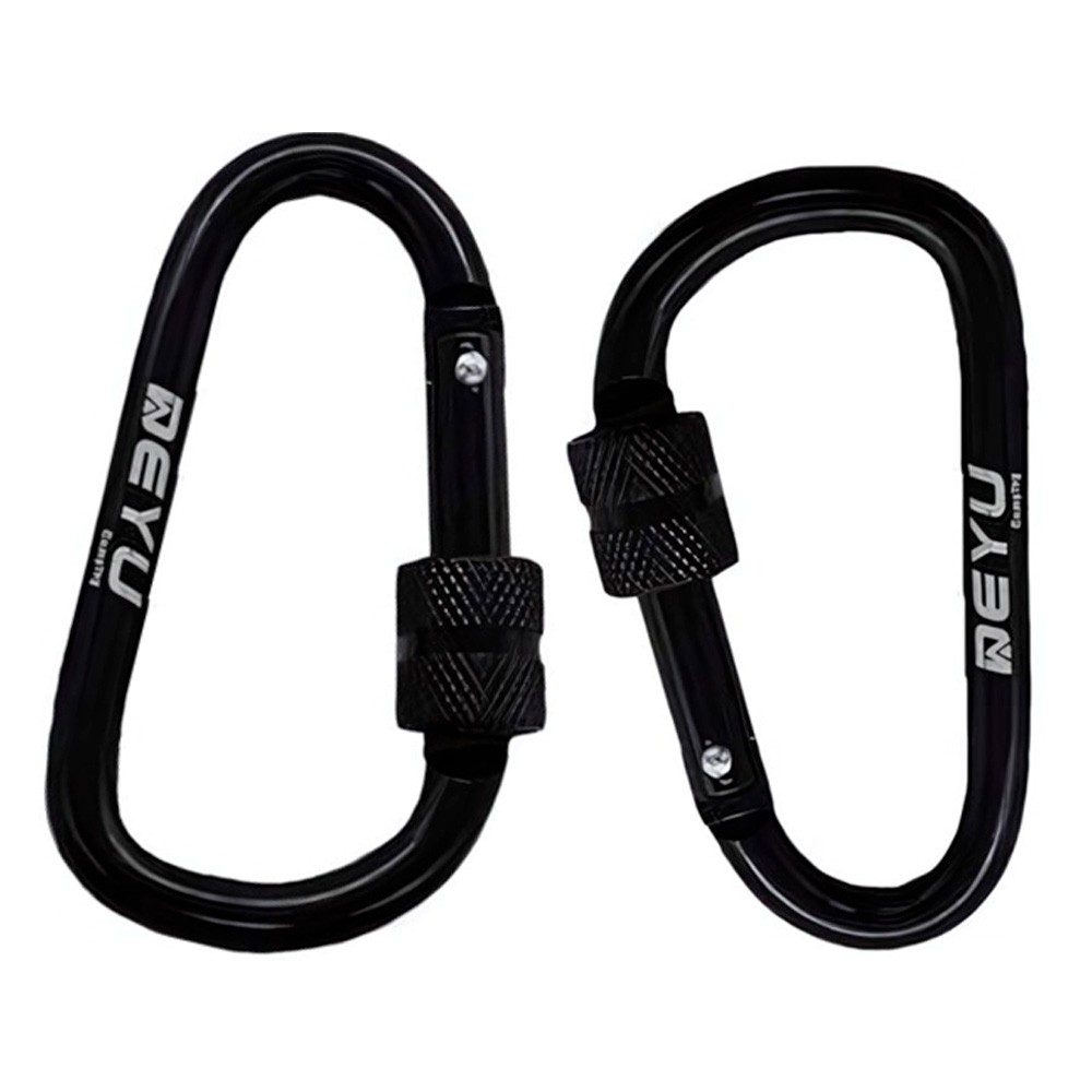 Mosquetão de Aluminio 8mm Preto Fosco 02 Peças -Deyu em Oferta na Shopee
