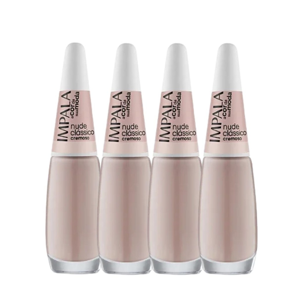 KIT 4 ESMALTE NUDE CLASSICOS IMPALA QUERIDINHOS DA MANICURE