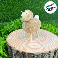 Enfeite Decorativo Ovelha Marrom - 12cm - 1 unidade - Cromus