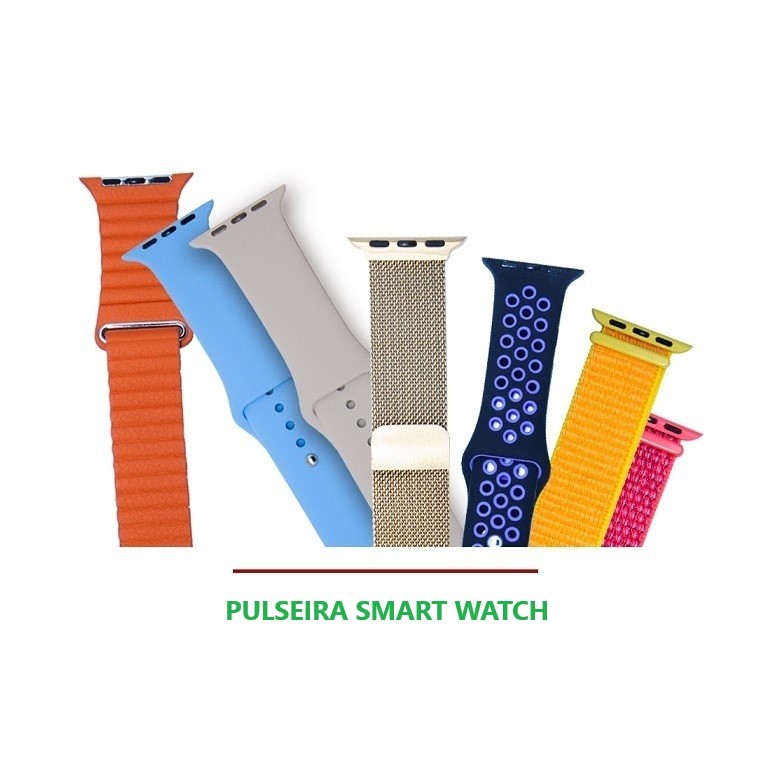 Pulseira smartwatch silicone lisa relógio inteligente 38 40 41MM e 42 44 45 49MM compativel com apple iwhatch