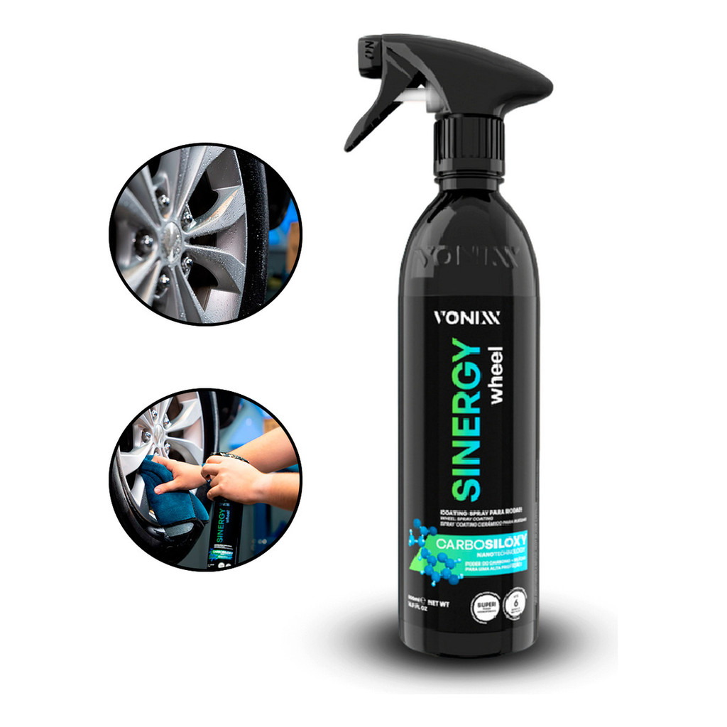 Sinergy Wheel Coating Spray 500ml Vonixx - Proteção de 6 Meses com Tecnologia Carbosiloxy Hidrofóbica e Resistente em Oferta na Shopee