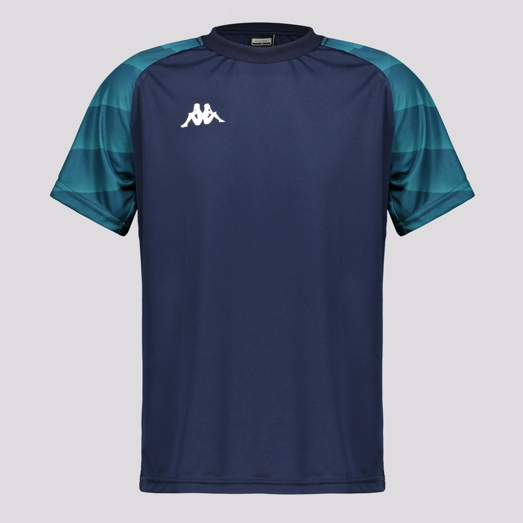 Camisa Kappa Raglany Juvenil Marinho