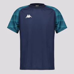 Camisa Kappa Raglany Juvenil Marinho