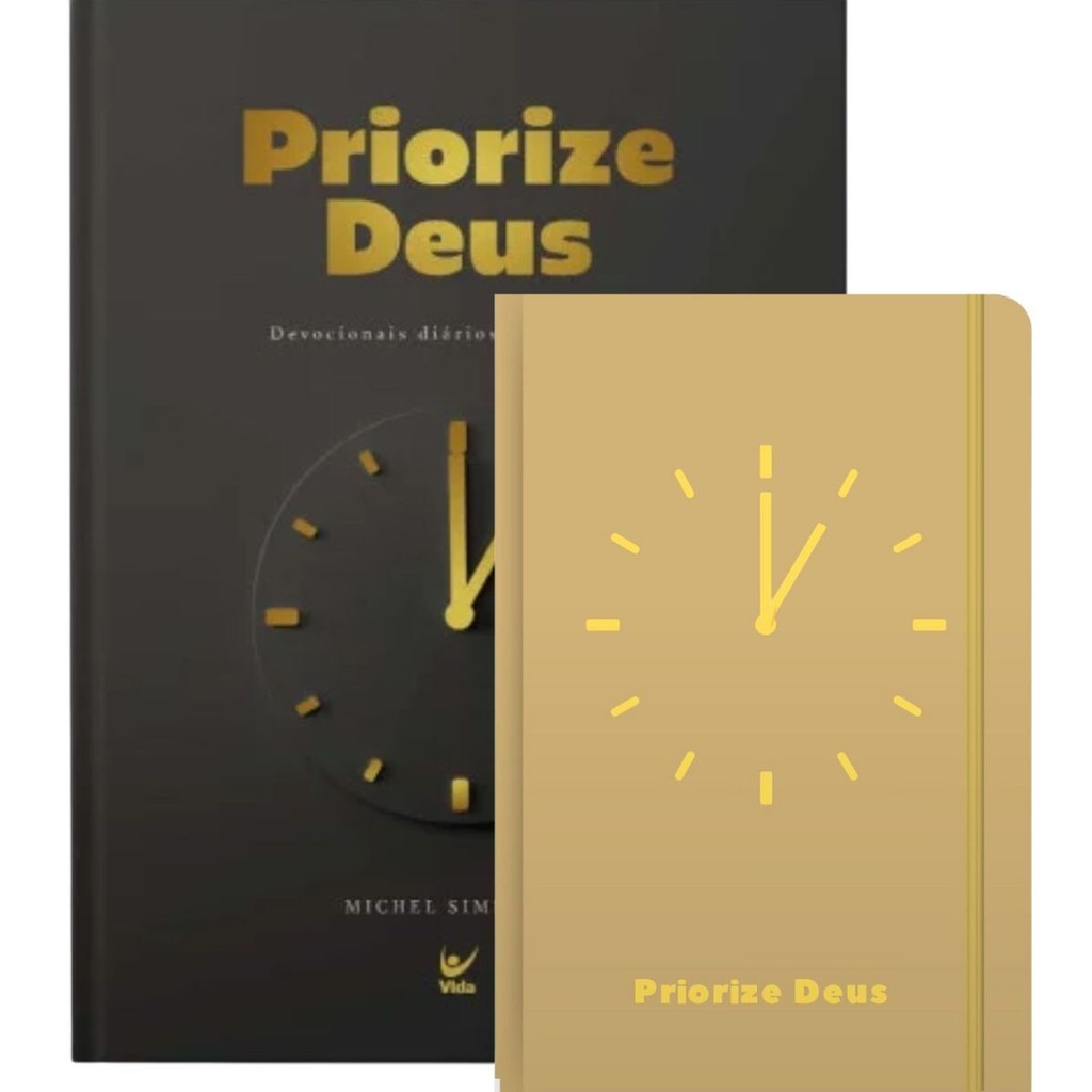 Kit Priorize Deus Capa Dura + Moleskine Priorize Deus Capa Dura Bege