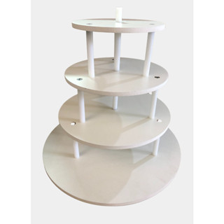 Jg suporte bolo furo central Red 4 andares banquinho base 35 cm 15/20/25cm md em Oferta na Shopee