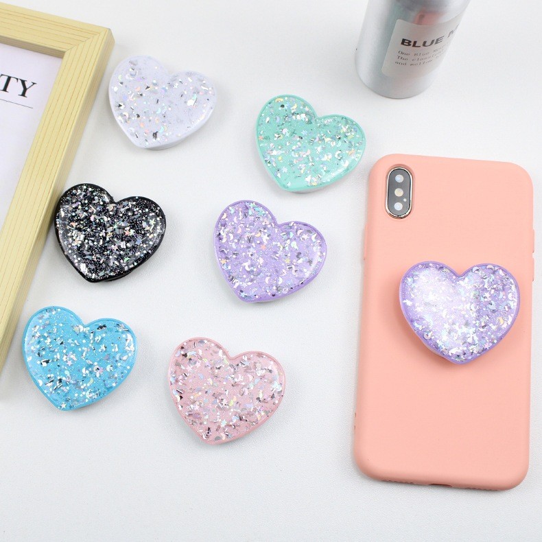 Pop Suporte Lindos de Coração Com Glitter brilho Dedo E Bancada Para Celular Capinha Case e Telefone Capa em Oferta na Shopee