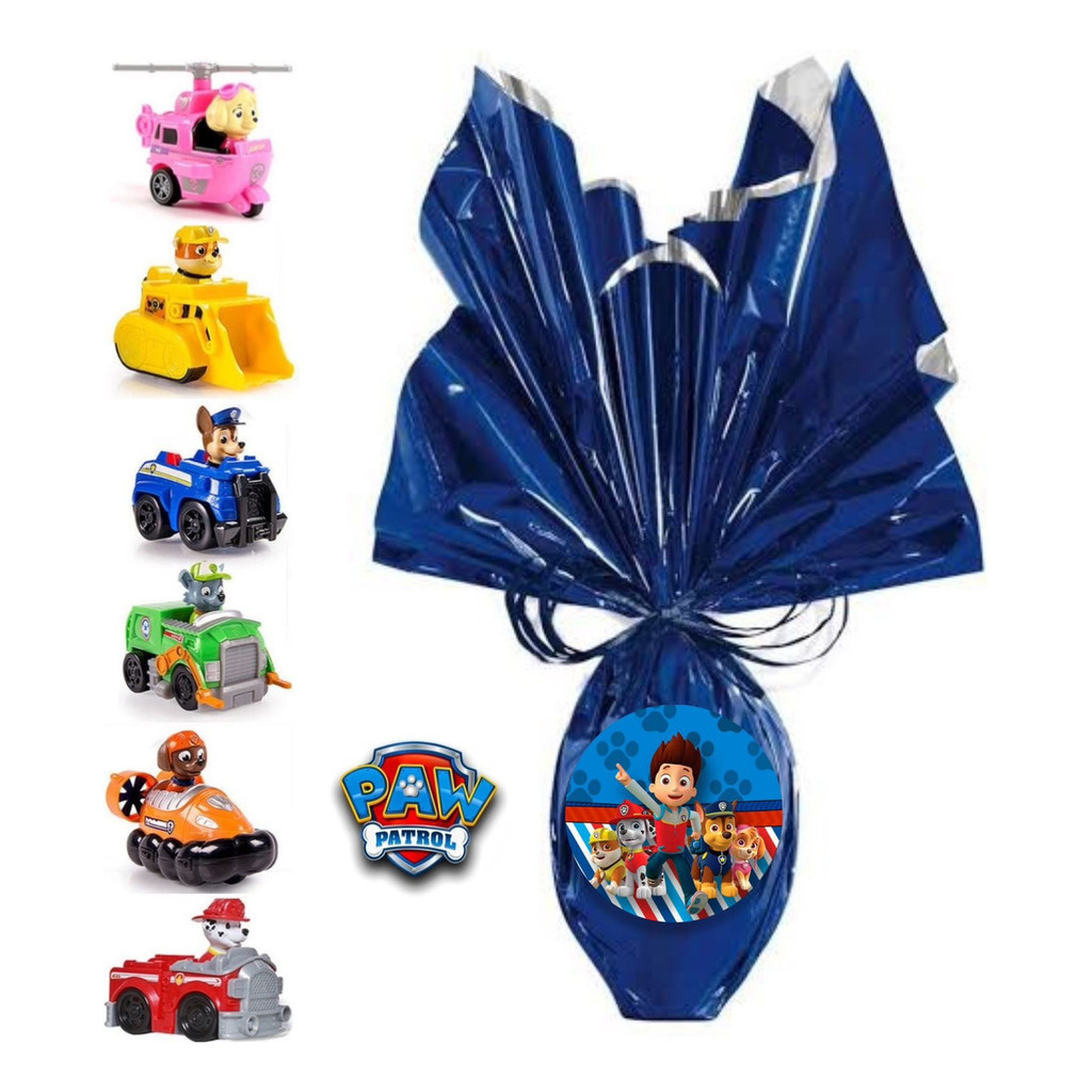 Ovo De Páscoa 250g Infantil Patrulha Canina + 6 Carrinhos Envio Imediato em Oferta na Shopee