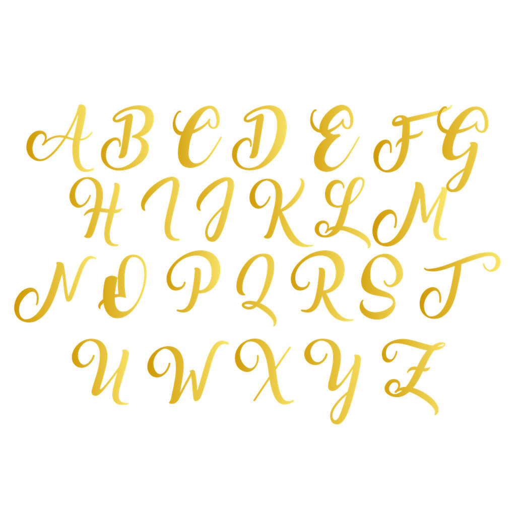 30 Letras Recortadas no Lamicote - DOURADO