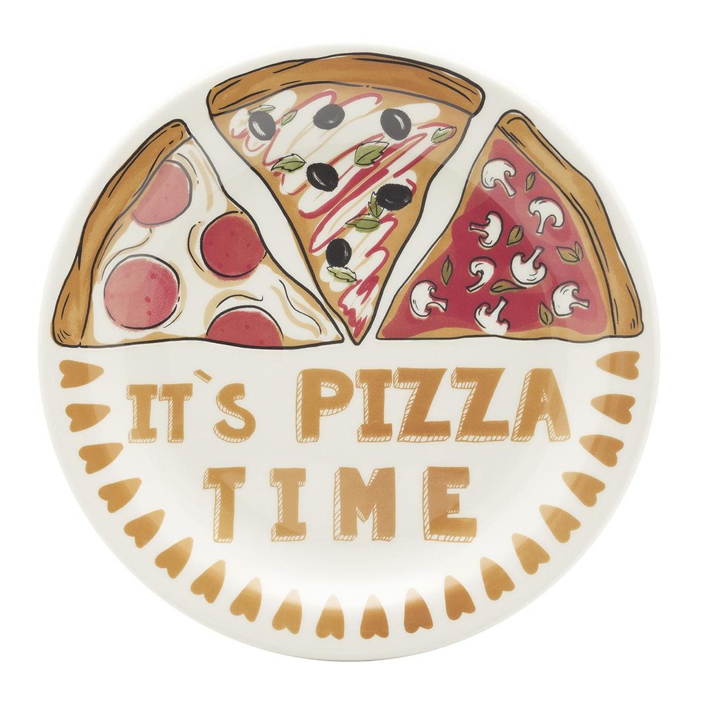 Jogo De 6 Pratos Rasos 26 Cm Oxford Pizza Time