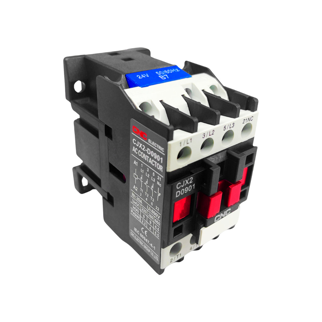 CONTATOR TRIFÁSICO TRIPOLAR CJX2-D 0901 24V 9A