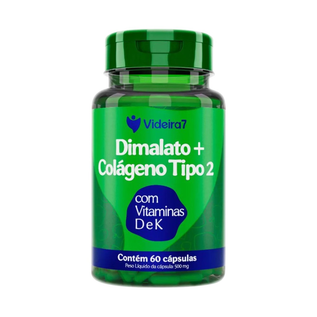 Suplemento Alimentar Dimalato+Colágeno Tipo 2 com Vitaminas D e K - 60 Cápsulas Videira7