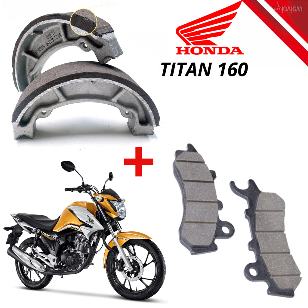 PASTILHA DE FREIO DIANTEIRO CG 160 + LONA DE FREIO TITAN FAN CARGO 160 / 2018 - 2024 em Oferta na Shopee