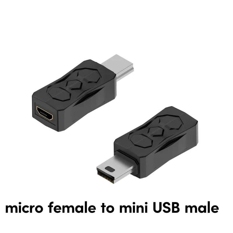 Adaptador USB2.0 Micro/Mini Conversor Macho Fêmea USB Trocador Para Computador Tablet PC Celulares - detalhe
