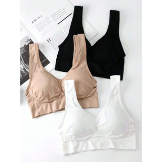 Kit Com 3  Sutiã Top Regata Com Bojo CORES E/OU ESTAMPA SORTIDAS/ALEATÓRIA bellus