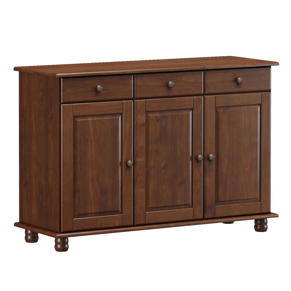 Balcão Buffet Sala de Jantar Rústico 128cm 3 Portas 3 Gavetas Rubia F07 Café - Mpozenato em Oferta na Shopee