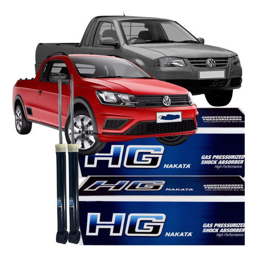 Par Amortecedor Traseiro Nakata Vw Saveiro 1.6 2009 2020