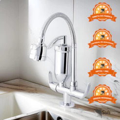 Torneira Filtro Bancada Gourmet Flexível Para Cozinha