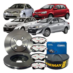 Kit Disco Freio Dianteiro Pastilha Toyota Yaris 2019 Á 2021