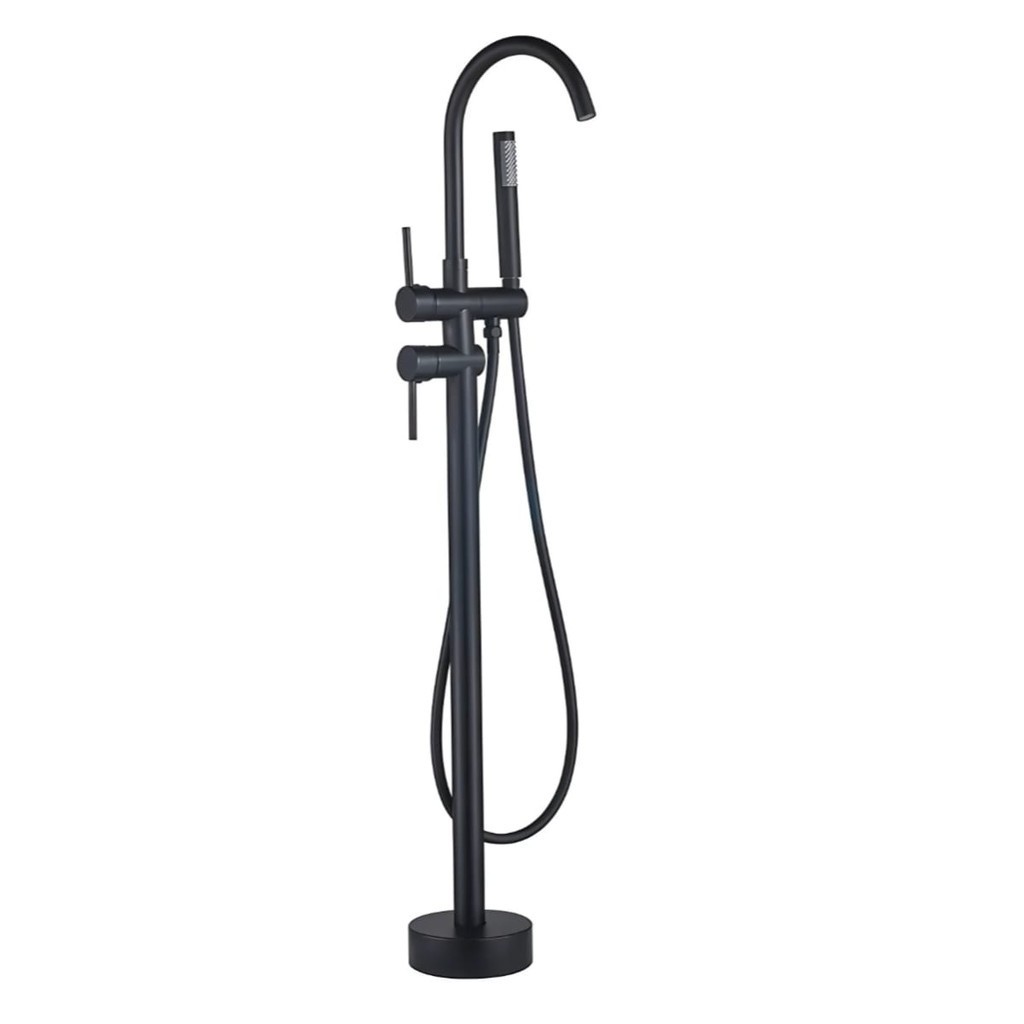 Torneira Luxo Monocomando de Chão Para Banheira Preta Black