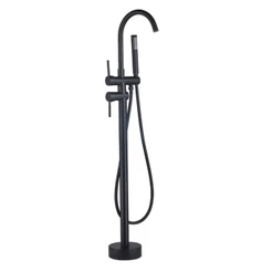 Torneira Luxo Monocomando de Chão Para Banheira Preta Black