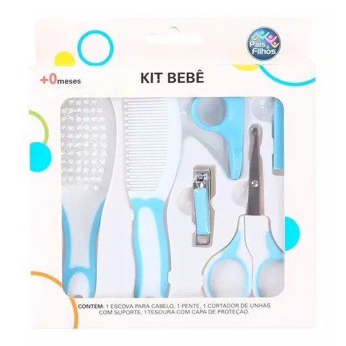 Kit Cuidados E Higiene Bebe Azul Pais E Filhos