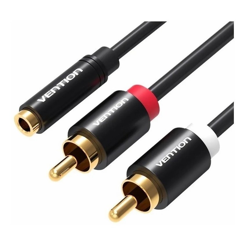 Cabo P2 Femea Para 2 Rca Macho 1m Vention Vab-r01-b100