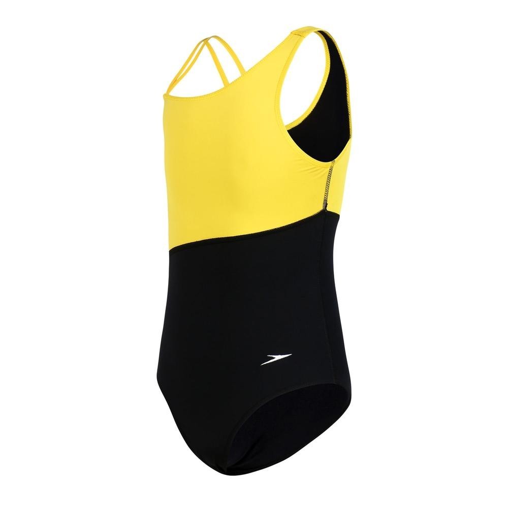 Maiô Body Assimétrico Juvenil  Speedo -  AMARELO PRETO - Baby & Kids Fashion