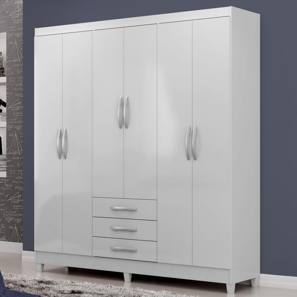 Guarda-Roupa Casal Toledo 6 Portas 3 Gavetas - Home & Living