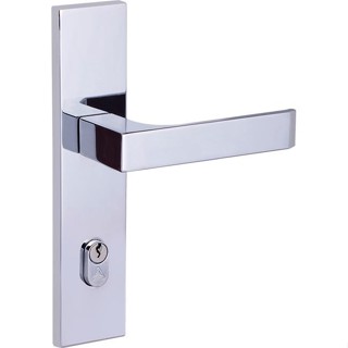 fechadura entrada quadratta reta espelho s40 cromado alianca em Oferta na Shopee