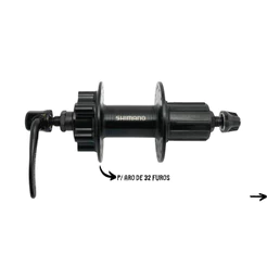 CUBO TRASEIRO SHIMANO TOUNEY TX FH-TX506 32 FUROS P/ ROTOR 6 PARAFUSOS C/BLOCAGEM - 8V / 9V / 10V COMPATÍVEL COM 11V MTB
