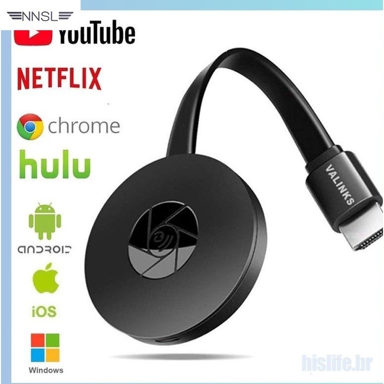 NL Chromecast G2 4K Ultra HD Para Transmissão De TV De Alta Definição Google Miracast