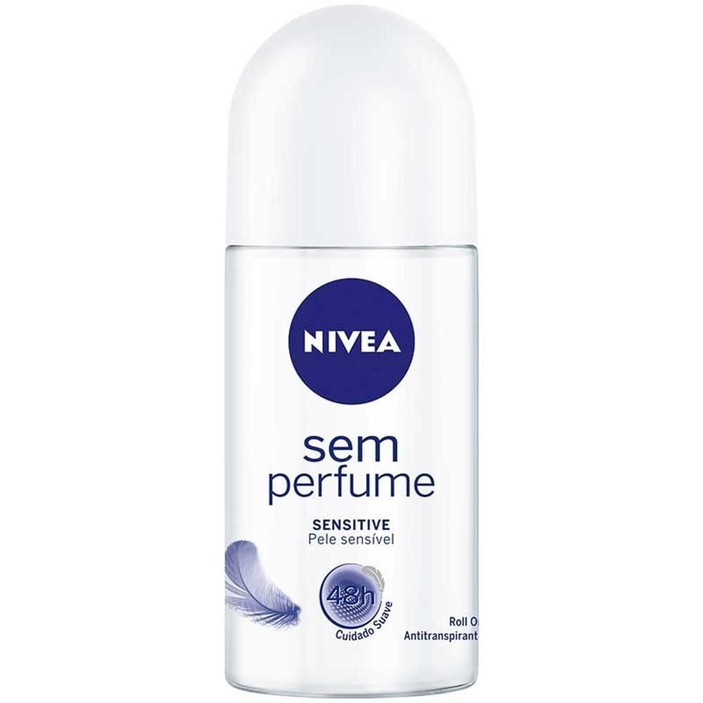 Desodorante Roll On Nivea Sem Perfume Sensitive 50ml em Oferta na Shopee