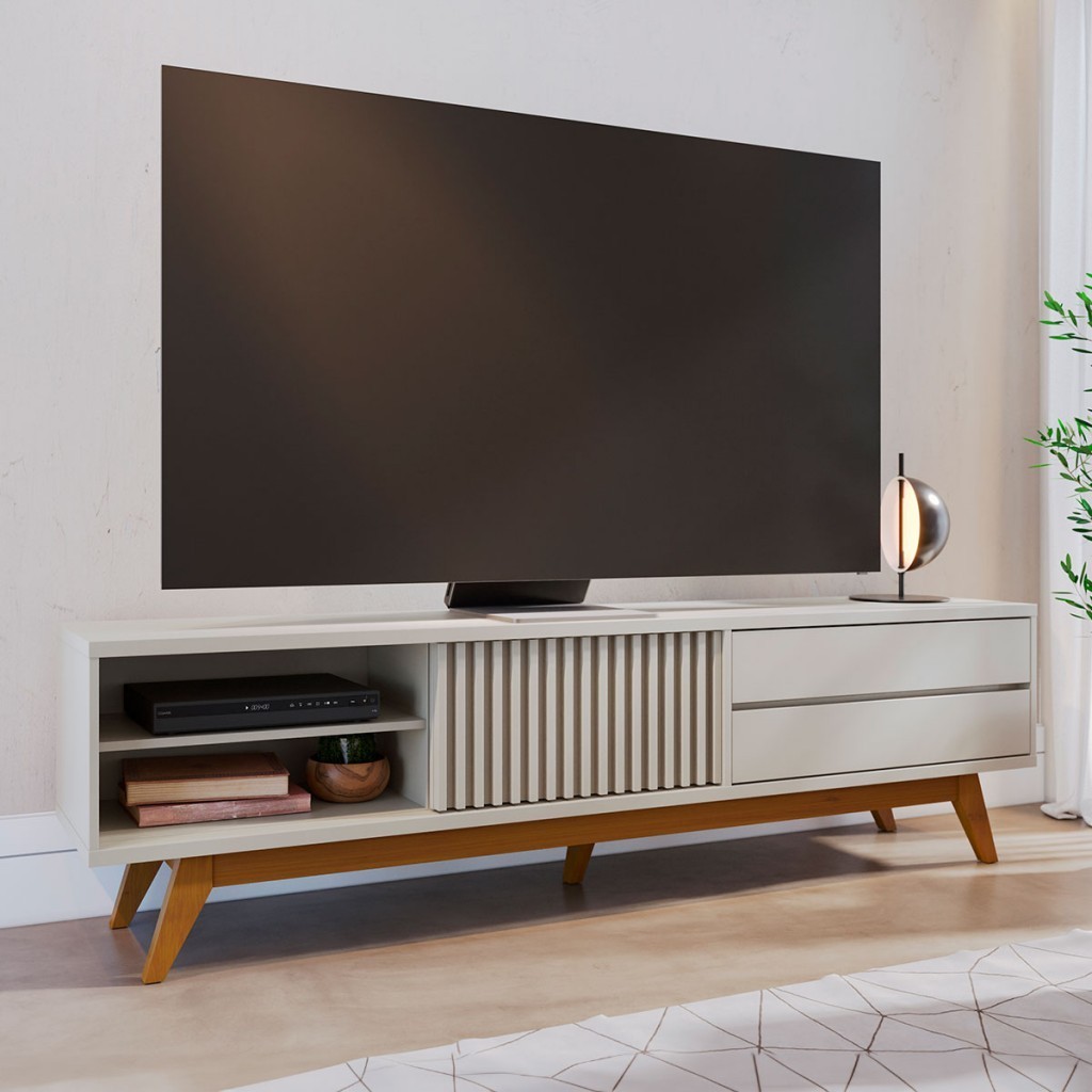 Rack para TV Até 75 Polegadas Veneza 1 Porta 2 Gavetas - Home & Living