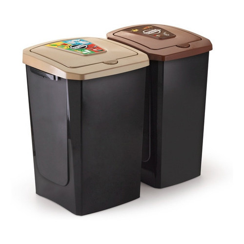 Kit Conjunto 2 Lixeiras Estação Para Coleta Seletiva 30 E 40 Litros Arthi em Oferta na Shopee