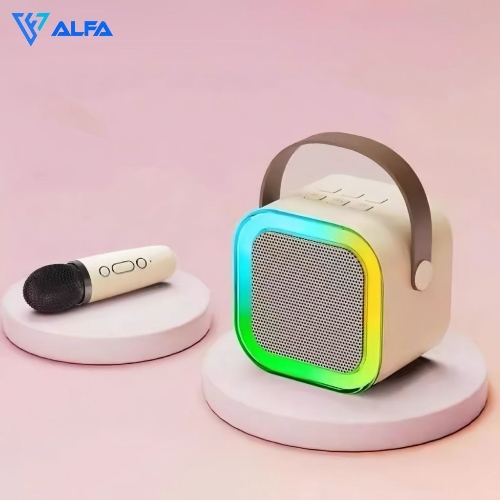Caixa de Som Bluetooth Karaoke com Microfone Portatil Alto-falante K12