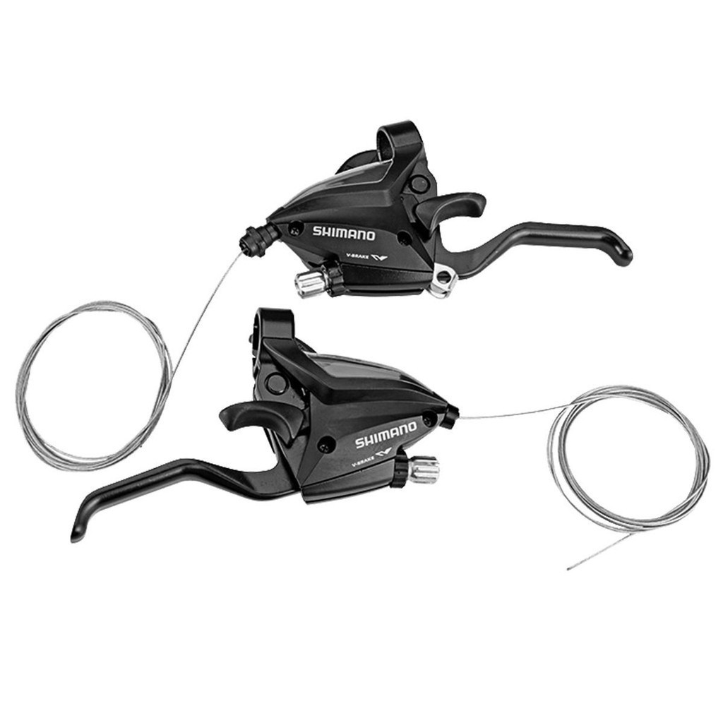 PAR ALAVANCA CÂMBIO/FREIO SHIMANO ALTUS ST-EF500 EZ FIRE V-BRAKE OU DISCO MECÂNICO - 3X8V - Sports & Outdoors