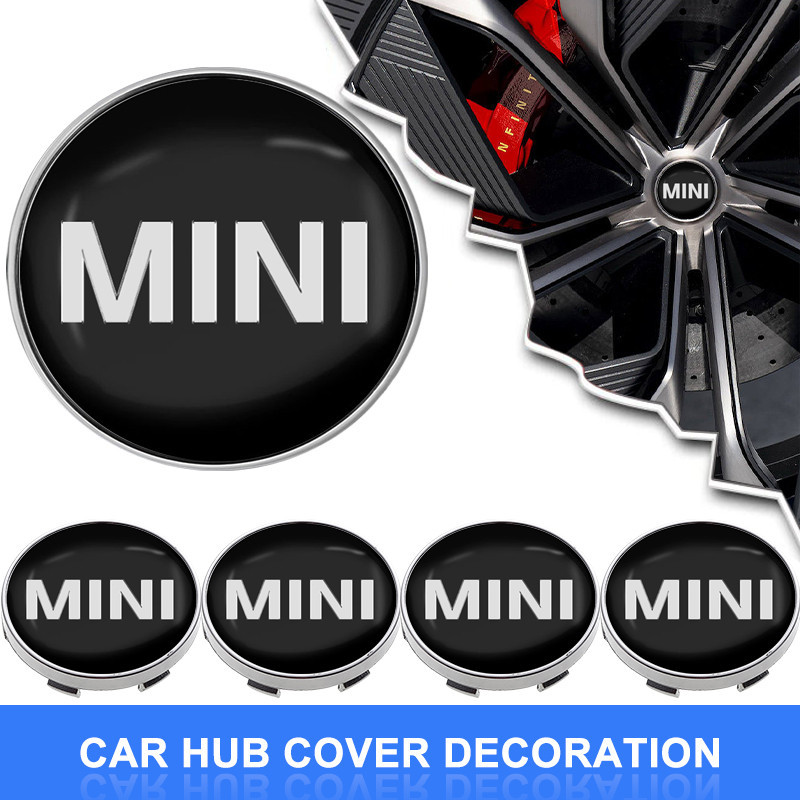 4 Pçs 56mm/60mm Capa De Aro Do Carro Decalque Pneu Roda Centro Hub Tampa Adesivo Emblema Para MINI Cooper Um JCW Clubman