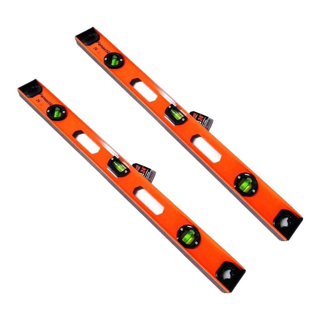 Kit 2 Nível de Alumínio Magnético Famastil 60cm 24" | precisão, resistência em Oferta na Shopee